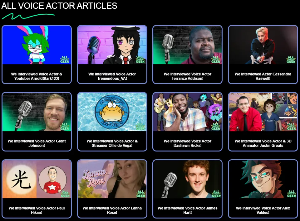 Voice Actor Jobs