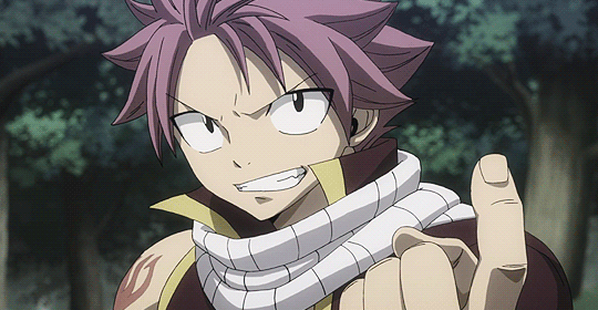 Natsu Dragneel smirking gif
