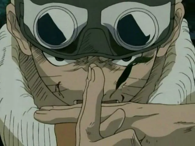 Close up of Naruto attempting to rile up the enemy with a steady, ninja pose.