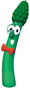 A vector image of Archibald Asparagus from VeggieTales.