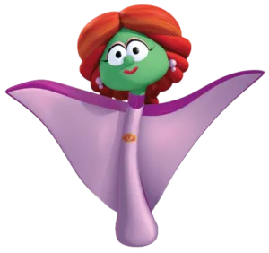 A vector image of Petunia Rhubarb from VeggieTales.