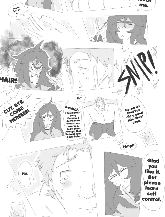 A comic strip with Wagner and Damien from "Jack Talk". An example for conflict in the How to Write Married Couples lesson.