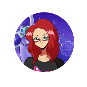 Gajda Andreea, Business Development Manager: illustrated avatar of a red-haired character with glasses