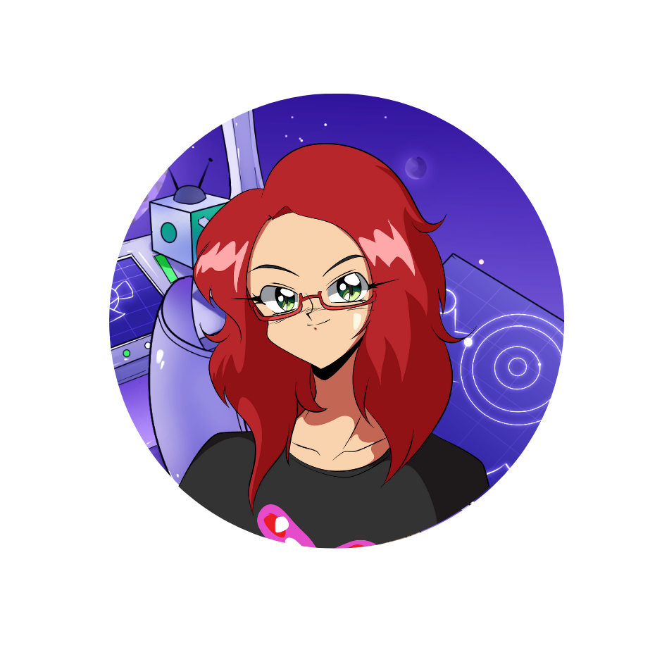 Gajda Andreea, Business Development Manager: illustrated avatar of a red-haired character with glasses