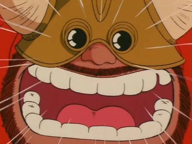 The fierce Ox-King makes his dramatic entrance, showcasing why he's a legend in Dragon Ball! Gotta love that intensity!