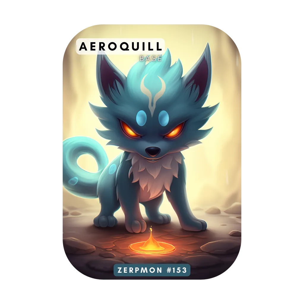 Aeroquill Zerpmon card.