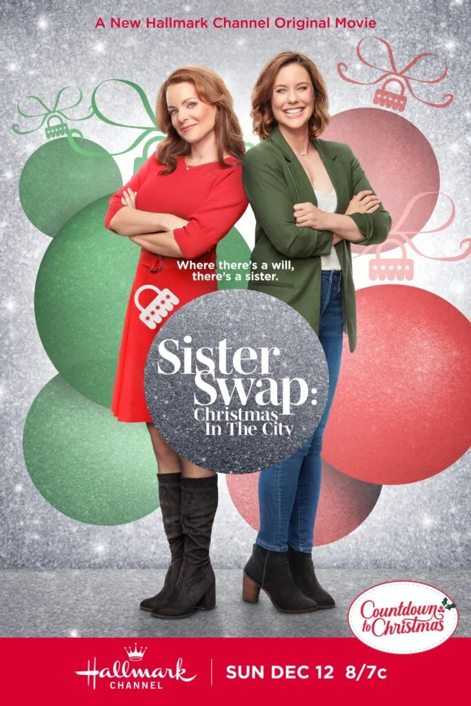 Sister Swap Christmas in the City Hallmark Movie Poster.