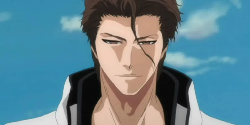 Sosuke Aizen grinning.