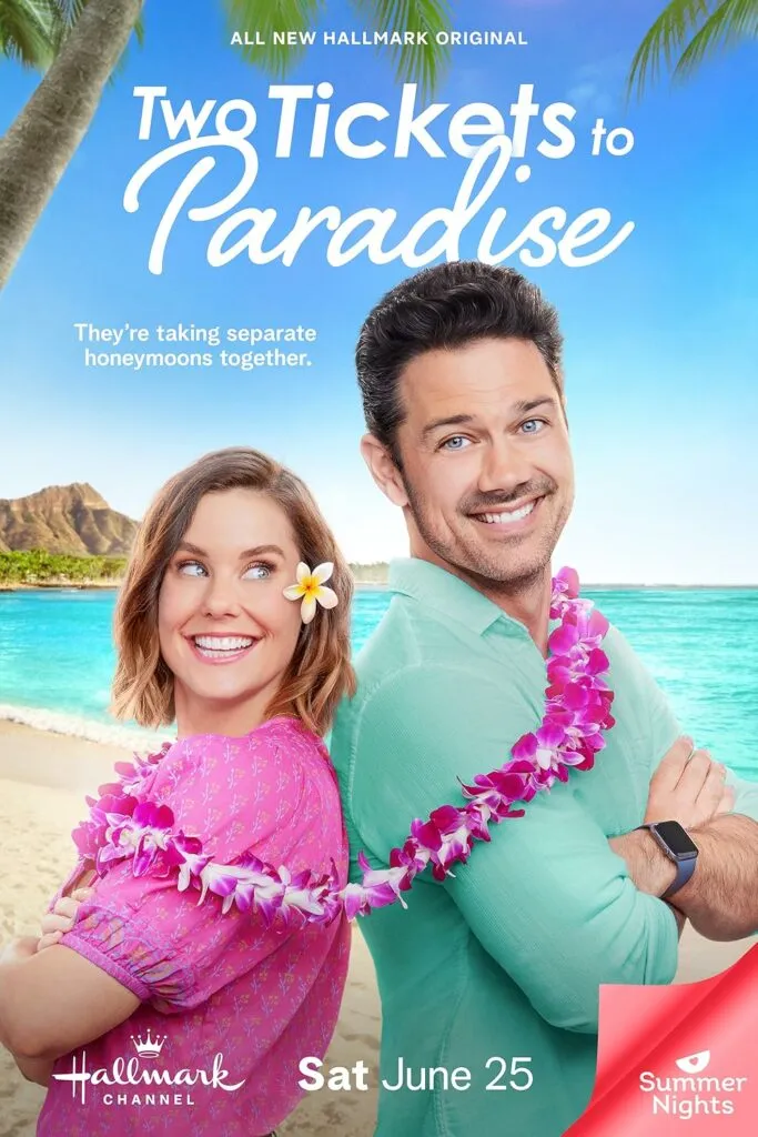Twp Tickets to Paradise Hallmark Movie Poster.