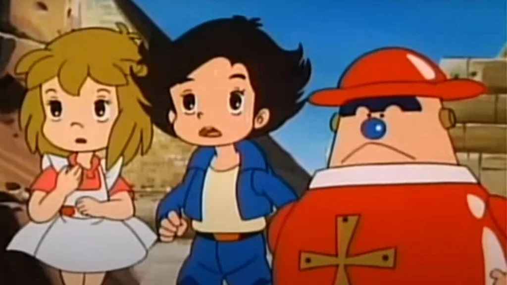 Anime Oyako Gekijō Characters from left Joy, Chris and Gizmo.