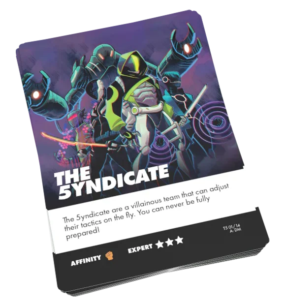 A Massive-verse card featuring Syndicate and a promo pack.