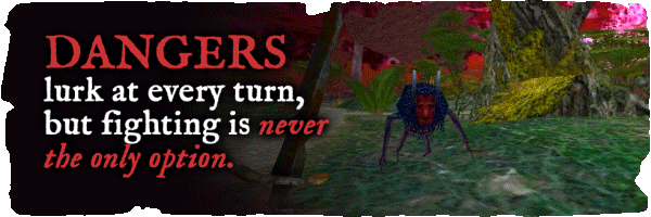 Gif from Dread Delusion the indie RPG discussing the dangers that lurk within the game's world.