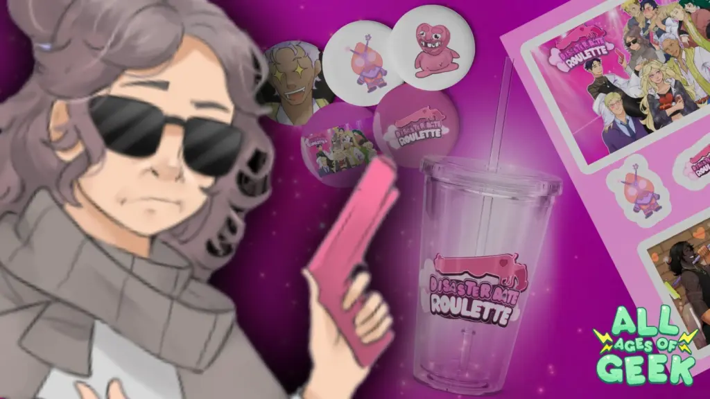 Disaster date roulette merch all ages of geek