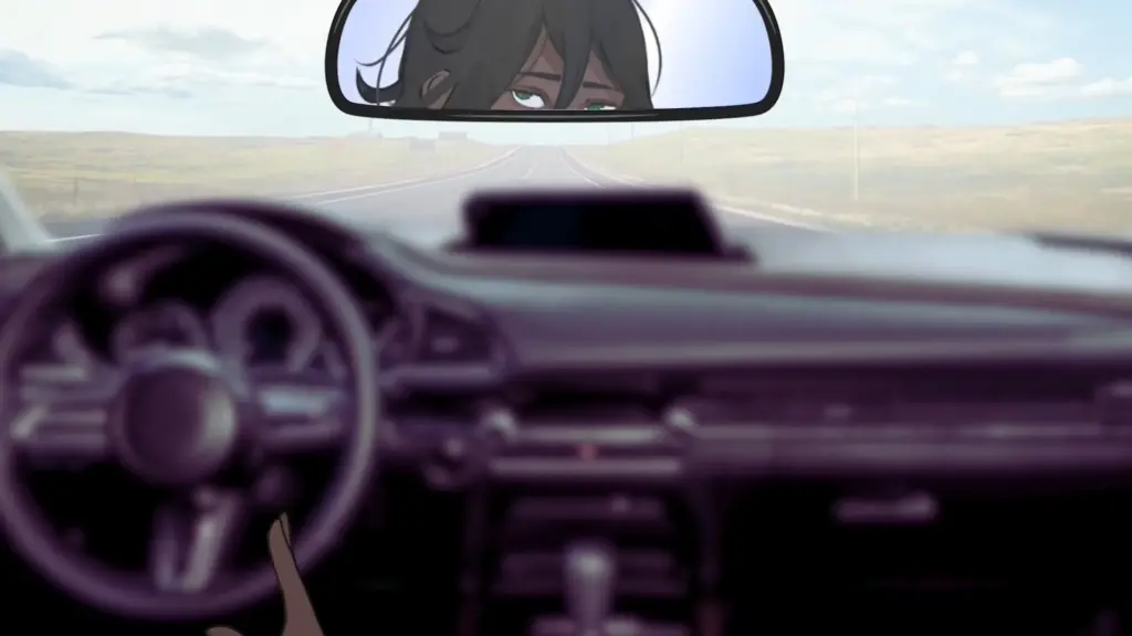 Disaster Date Roulette Valentine's Day Movie Still. Clyde driving car.

