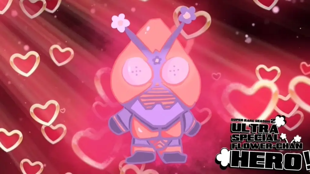 Disaster Date Roulette Valentine's Day Movie Still. Super Flower-chan figure.
