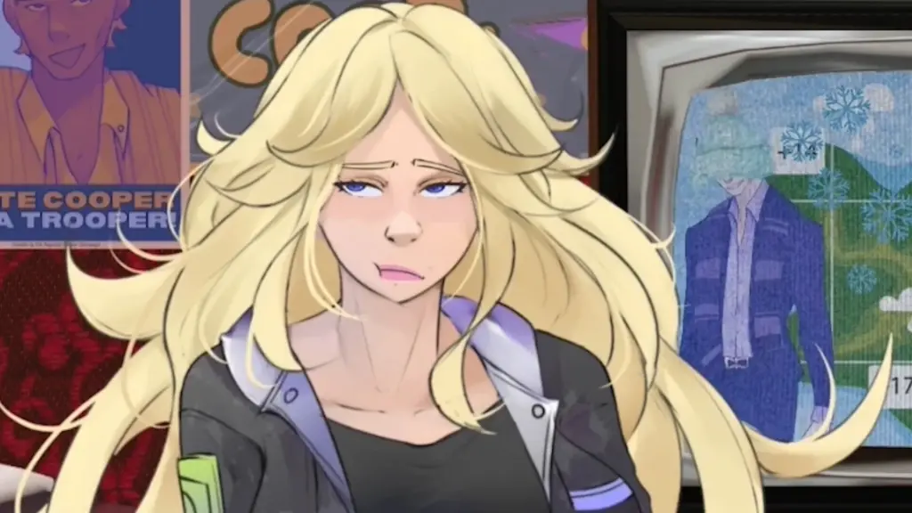 Disaster Date Roulette Valentine's Day Movie Still.  Amy with a stern look on her face.