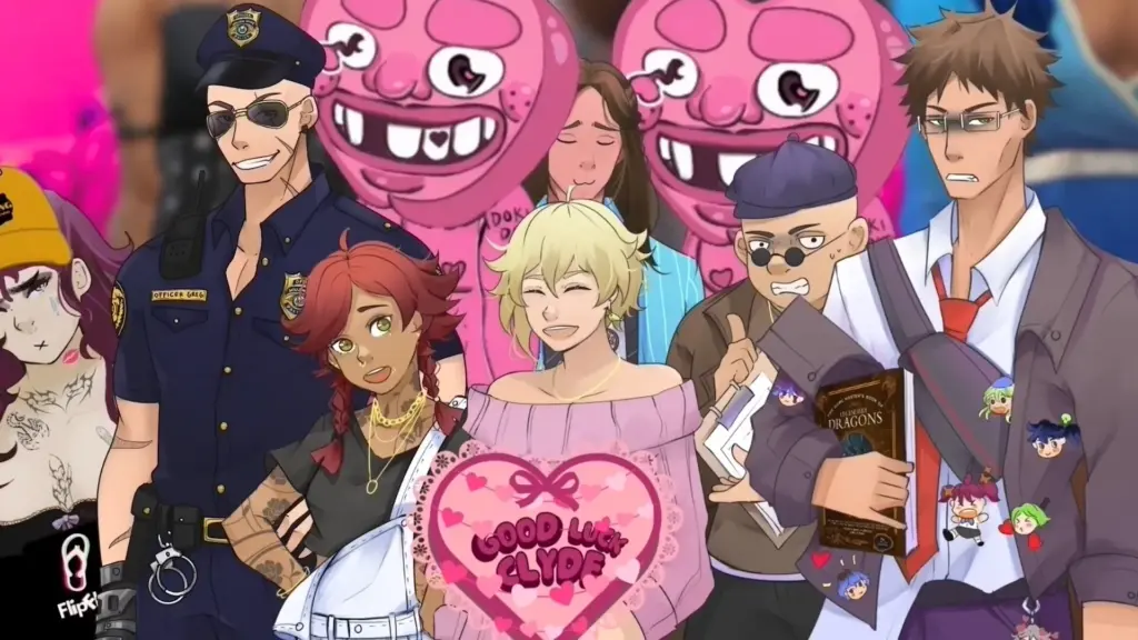 Disaster Date Roulette Valentine's Day Movie Still. Audience reacting to game show.

