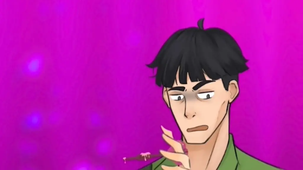 Disaster Date Roulette Valentine's Day Movie Still. Alliard getting angry at dart.
