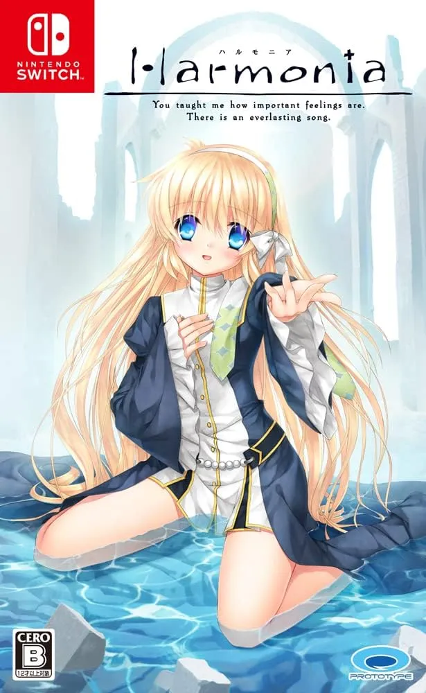 Romance visual novels for Valentine’s Day featuring the cover of Harmonia, a quiet sci-fi visual novel about connection, emotion, and hope illustrated in anime style