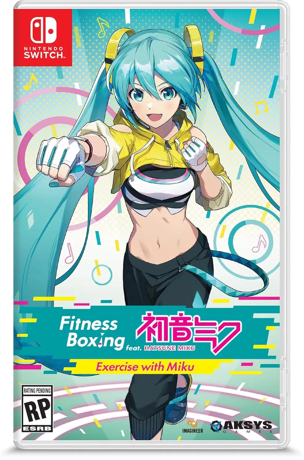 Fitness Boxing feat. HATSUNE MIKU game cover featuring Hatsune Miku in sporty workout attire