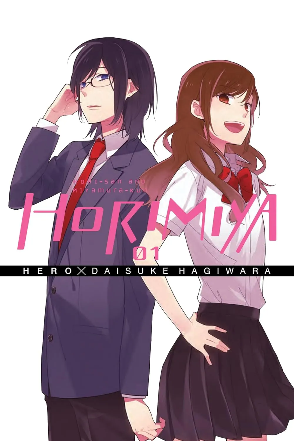 Cover of Horimiya Volume 1 featuring Kyouko Hori and Izumi Miyamura in a soft school romance setting