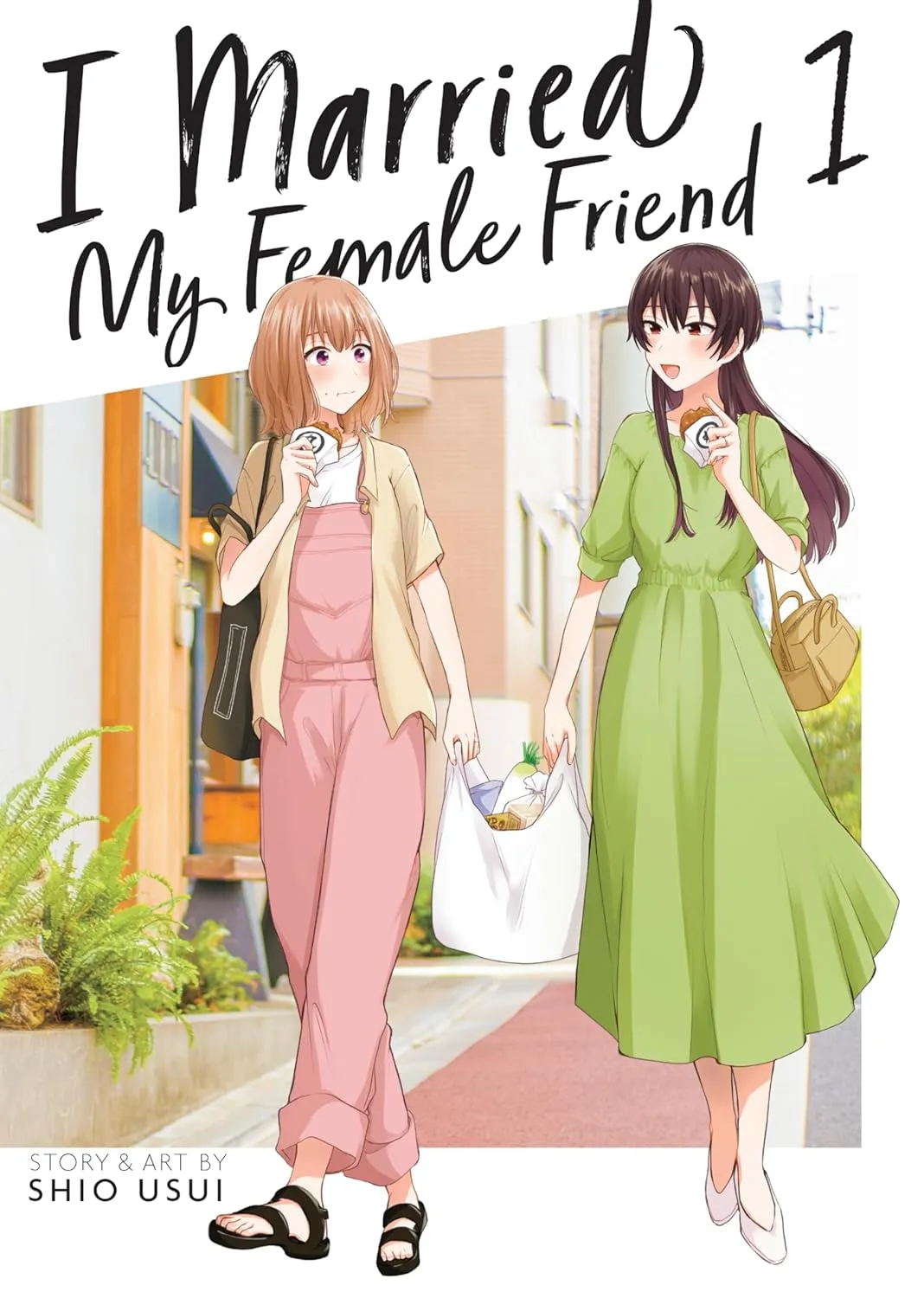 Cover of I Married My Female Friend Volume 1 showing two women in a quiet domestic yuri romance setting